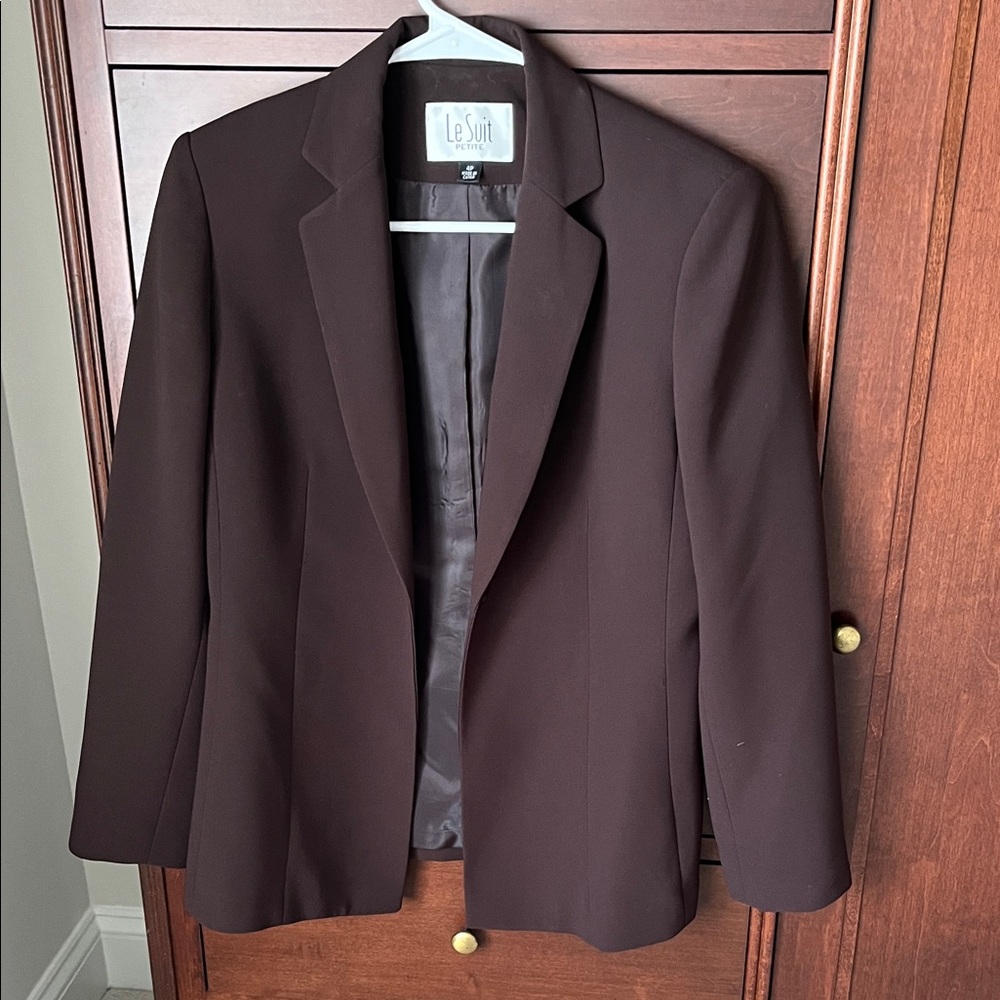 Le Suit Dark Brown Women's Blazer